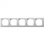 Gira Standard 55 021503 Moldura de 5 módulos, branco puro brilhante