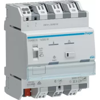 HAGER TXA661A Dimmer KNX easy, 1 canal 300W, universal (TXA661A)