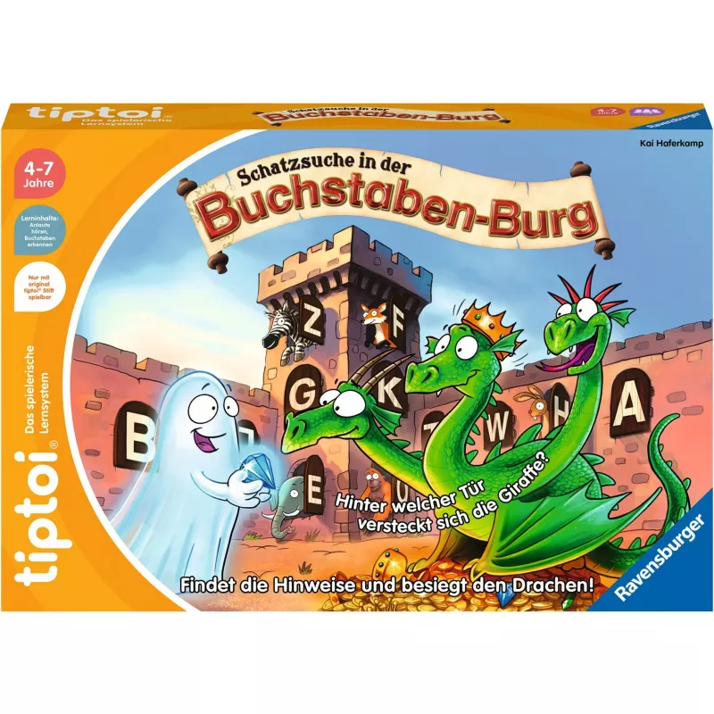 tiptoi Schatzsuche in der Buchstabenburg, jogo de tabuleiro