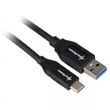 Cabo Sharkoon USB 3.2 Gen 2 USB-A macho > USB-C preto 1 metro - cabo - Digital/Dados