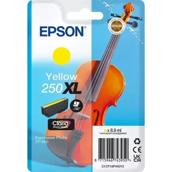Epson 250XL Violin Claria Photo HD Alto (XL) Rendimento Amarelo Tinteiro Original, 1 unid., 8.9 ml