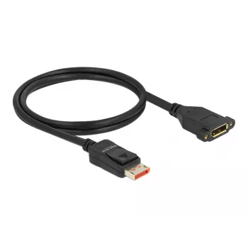 Cabo de extensão DisplayPort com montagem em painel DeLOCK 87095 8K 60 Hz 1 m