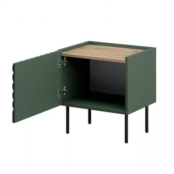 Conjunto de mesas de cabeceira cama meble ONDA 2 unid. 50×40×H54 cm, verde, MDF/aglomerado, moldura 16 mm