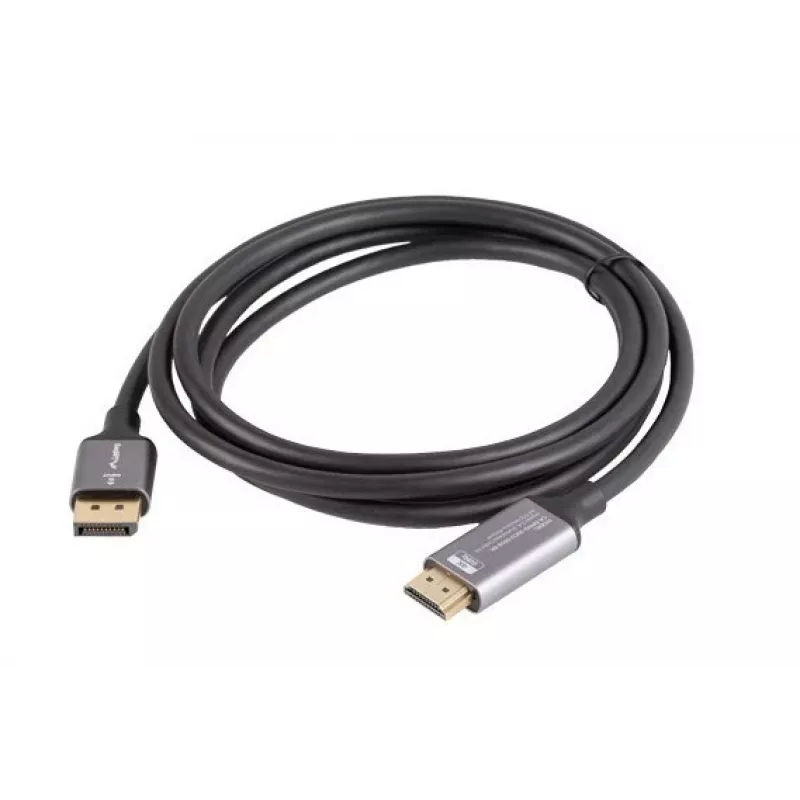 Adaptador de cabo de vídeo Lanberg CA-DPHD-20CU-0018-BK 1,8 m DisplayPort HDMI Type-A (Standard) preto, prateado