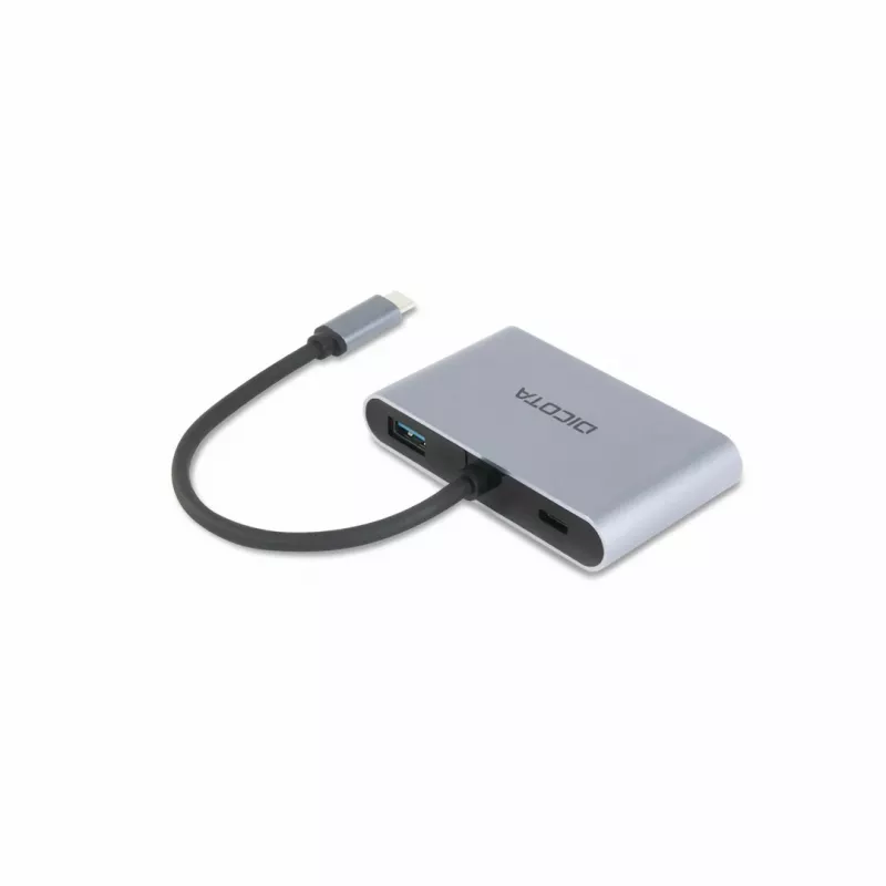 DICOTA D32064 Estação de acoplamento para dispositivos móveis Tablet/Smartphone/Portátil Prateado