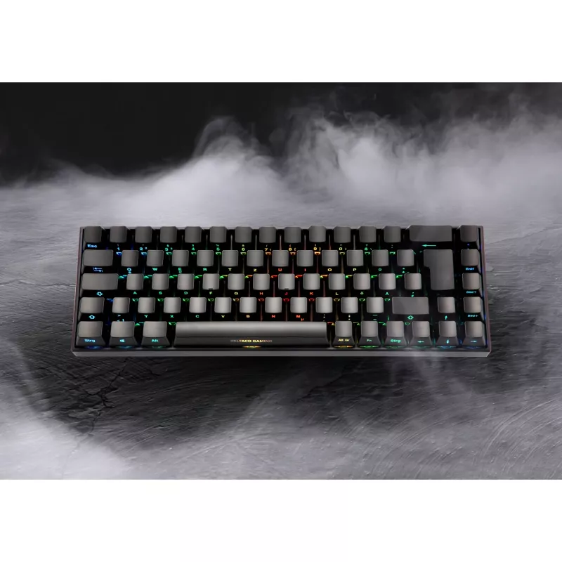 Deltaco GAM-100-DE - 65% - USB + Bluetooth - switch mecânico - QWERTZ - LED RGB - preto