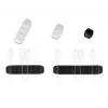 Fixador de cabos DeLOCK trapezoidal autoadesivo conjunto combinado 10 unid. preto branco