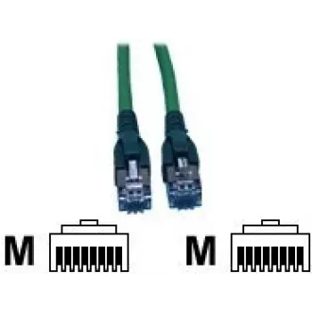 TE Connectivity AMP - Cabo de ligação - RJ-45 (M) para RJ-45 (M) - 3 m - SFTP - CAT 6 - sem halogéneos - verde (0-1711735-3)