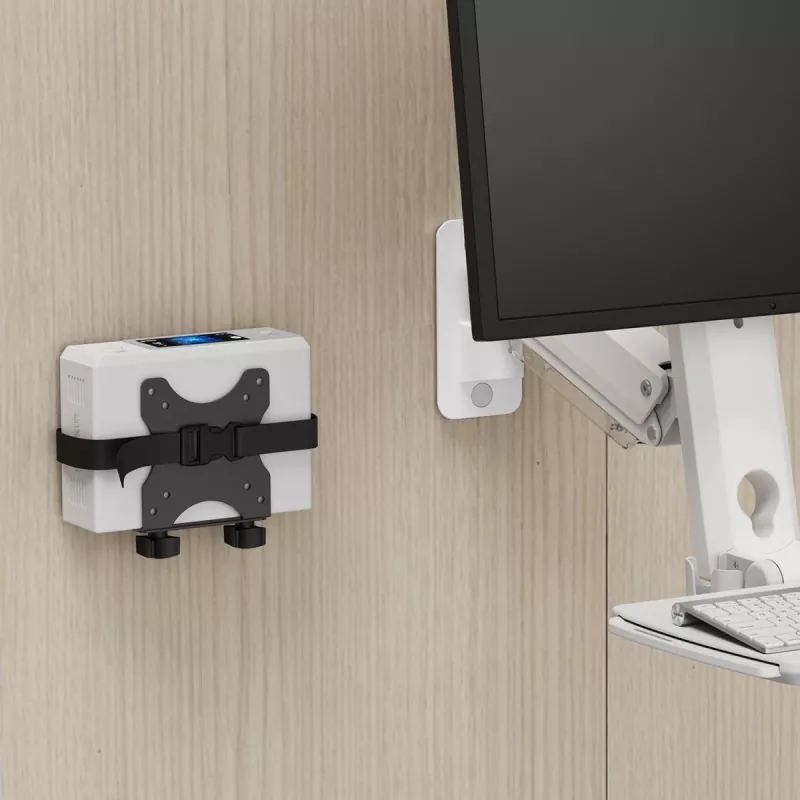 Suporte para mini-computador MACLEAN MC-115B — suporte compacto e ajustável em altura para caixas de PC pequenas