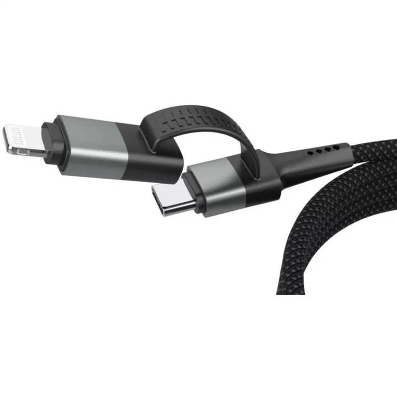 Ansmann cabo magnético USB-A ou USB-C para Lightning - cabo - digital/dados