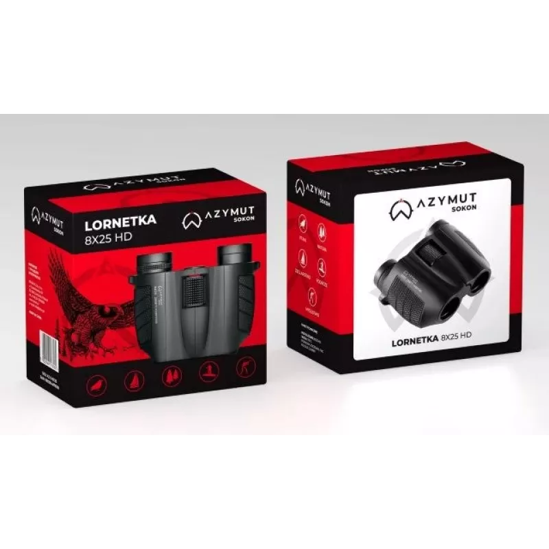 Binóculos AZYMUT Sokon 8x25 HD — Ampliação 8×, objetivas 25 mm