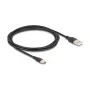 Cabo USB DeLOCK 81227 2,5 m USB A USB C preto