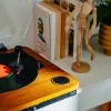 Adler AD 1914e gira-discos com USB, Bluetooth, 33 1/3 e 45 rpm, cápsula cerâmica, altifalantes integrados de 2x0,8 W, saída RCA