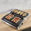 Grelhador elétrico de contacto Tefal OptiGrill+ XL aço inoxidável — grande capacidade, programas automáticos de cozedura