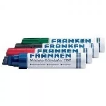Marcador Franken JumboMarker 4 unid. ponta cunha preto azul verde vermelho