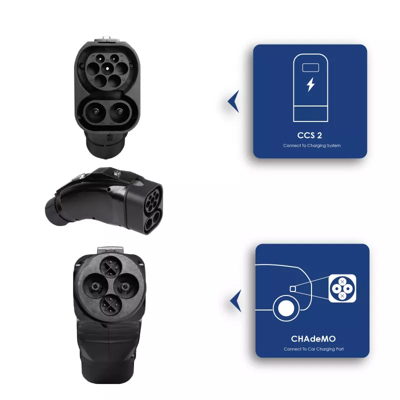 Adaptador de carregamento rápido DC para EV Akyga AK-SC-E18 CCS2 / CHAdeMO 1000V DC 250A