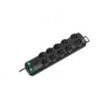 Extensão elétrica Brennenstuhl Primera-Line 10 tomadas preta 2m 1153300120, preta, H05VV-F 3G1,5 cabo de alimentação 2,0 m