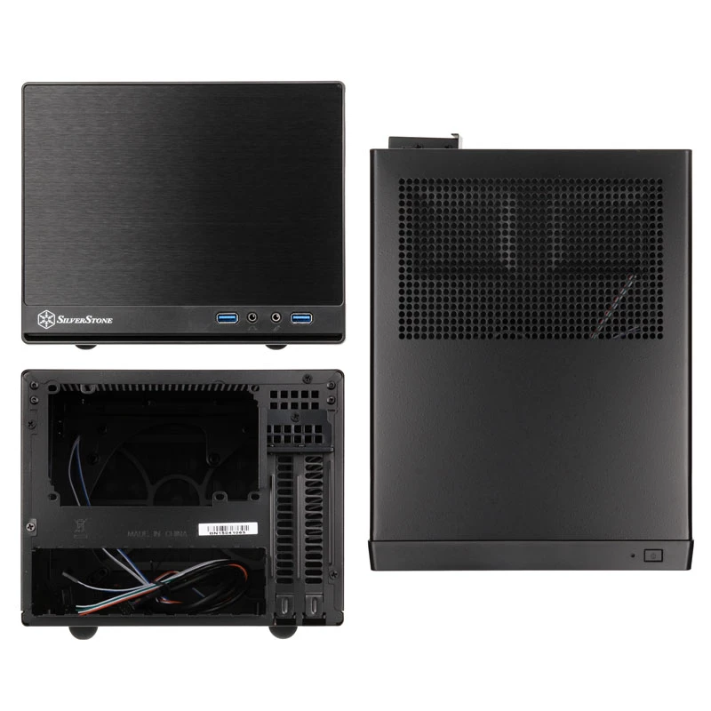 SilverStone SUGO 13 - Desktop - Mini-DTX - sem fonte de alimentação (AT / PS/2) - preto - USB/Áudio (SST-SG13B-Q)