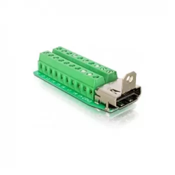 Adaptador conector fêmea HDMI para barra de terminais de 20 polos DeLOCK 65168