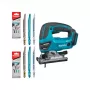 Serra de vaivém Makita DJV180ZX sem fios apenas corpo — função de movimento pendular de 3 níveis, 0–2600 SPM, altura de curso 26 mm, profundidade de corte madeira 135 mm