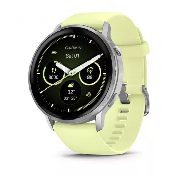 Garmin Venu 010-03014-02 Smartwatch / Relógio desportivo 3,56 cm (1,4 polegadas) AMOLED 45 mm Digital 454 x 454 píxeis Ecrã tátil prateado Wi-Fi GPS (satélite)