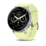 Garmin Venu 4 45 mm 010-03014-02 smartwatch, prateado com bracelete de silicone cor de limão