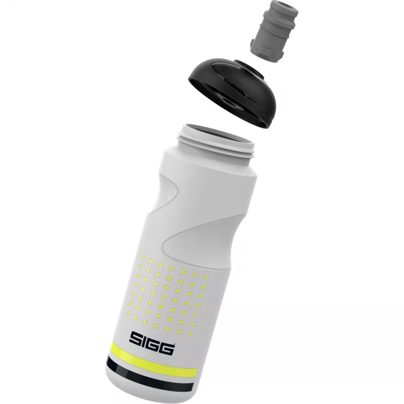 Garrafa de água Sigg 6005.80 — garrafa desportiva de plástico 750 ml, branca, 236 mm de altura