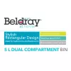 Balde do lixo com dois compartimentos Beldray LA035235SSFEU7 aço inoxidável 5 litros