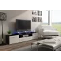 Suporte de TV para cama EVORA 200 wenge/branco brilhante
