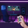 Tira LED Vention PAAWJ RGB 5 m USB 5V com comando IR, montagem com fita adesiva dupla face