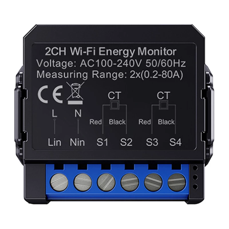 Contador de energia bidirecional inteligente Avatto WPM16-2 – conectividade WiFi, monitorização de energia para consumo e produção
