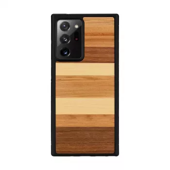 Capa protetora Man and Wood para Samsung Galaxy Note 20 Ultra — acabamento em madeira preta