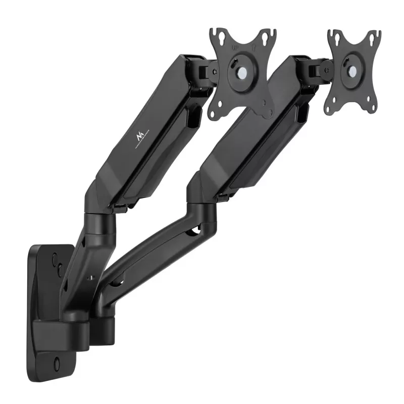 Suporte de parede Maclean para dois monitores, 17-32'', máx. 9 kg, mola mecânica, MC-988