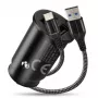everActive CC-25C carregador de automóvel, 2x USB 12 W, com cabo USB-C