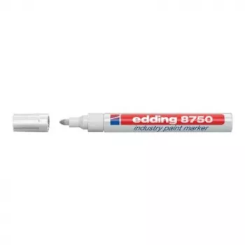 Marcador permanente Edding 8750 ponta redonda branco