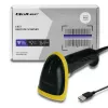 Qoltec 50867 leitor laser de códigos de barras 1D/2D, USB, preto