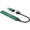 Hub CANYON DS-02 4 em 1 USB-A/C verde