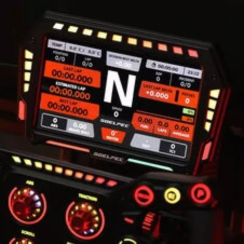 Ecrã SOELPEC XR-7, ecrã tátil de simracing, telemetria RGB - preto