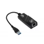 Adaptador Akyga AK-AD-31 USB 3.0 para Gigabit Ethernet, RJ45, cabo de 15 cm, preto