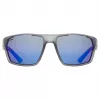 Óculos de sol polarizados Uvex Sportstyle 233 P - smoke mate/espelhado azul