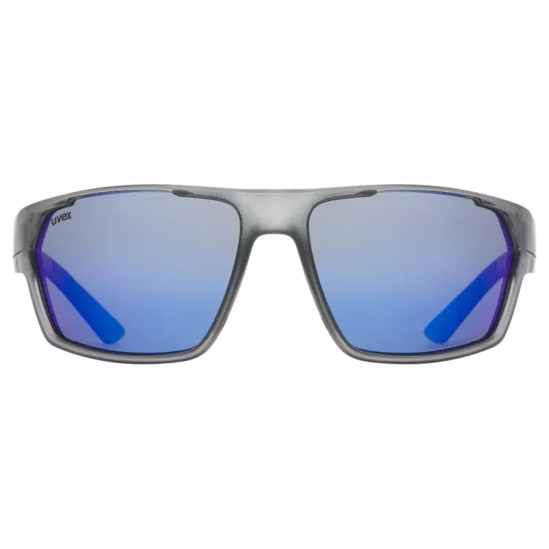 Óculos de sol polarizados Uvex Sportstyle 233 P - smoke mate/espelhado azul