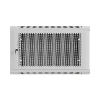 Armário rack 19 polegadas 6U 600x600 cinzento perfurado