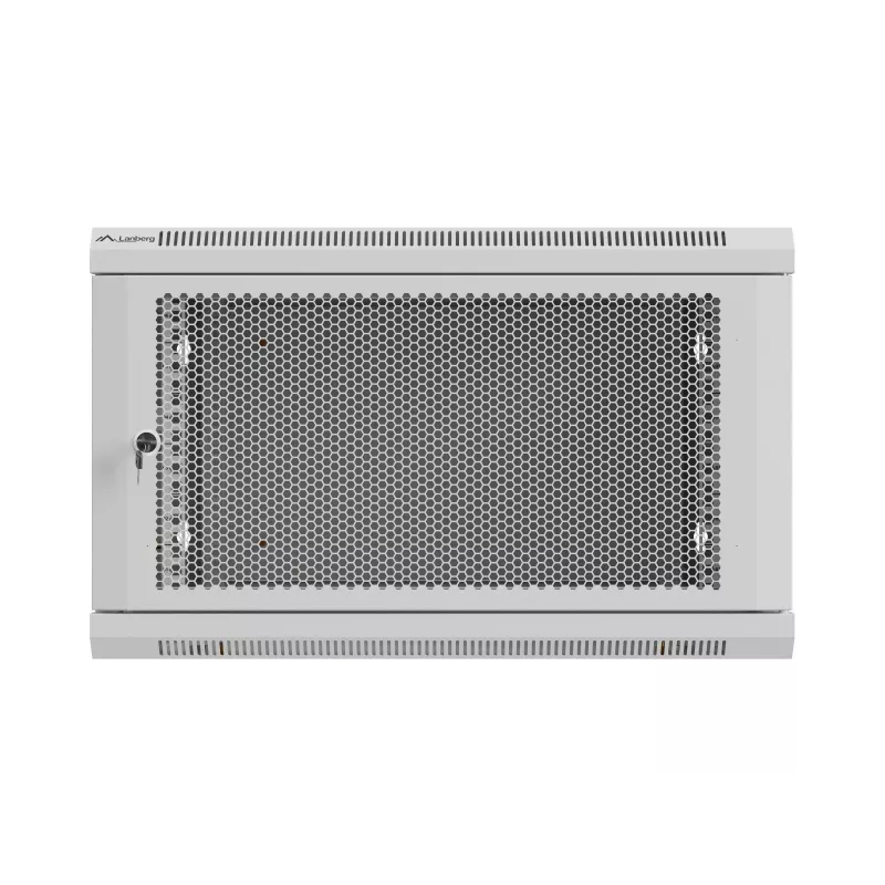 Armário rack 19 polegadas 6U 600x600 cinzento perfurado