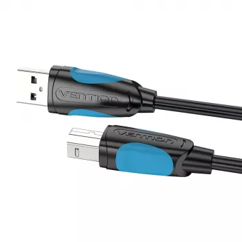 Cabo USB 2.0 A para USB-B Vention VAS-A16-B500, 5 m, preto, macho-macho, 480 Mbit/s