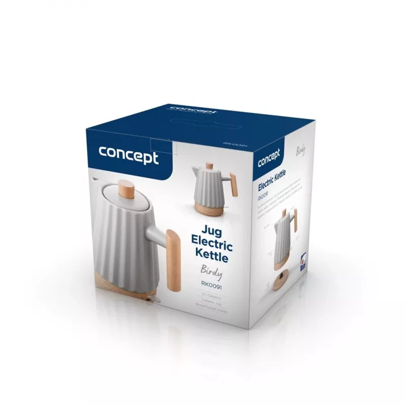 Concept RK0091 Chaleira elétrica em cerâmica 1,5 l cinzento-claro