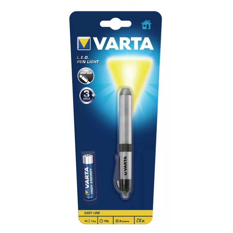 Varta -LEDPL - luz intermitente com pino - prateado - alumínio - LED - 1 lâmpada - 3 lm