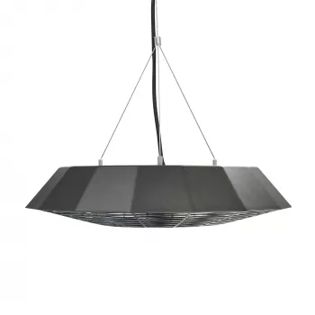 TunaBone | Aquecedor infravermelho elétrico de teto para terraço | TB2068C-01 | Aquecedor de terraço | 2000 W | Número de níveis de potência 1 | Adequado para espaços até 20 m² | Preto | IP45