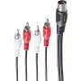 shiverpeaks BS10402 Cabo de áudio 1,5 m DIN (5 pinos) 4 x RCA preto (BS10402)