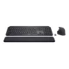 Logitech MX Keys Combo for Business - conjunto teclado e rato - retroiluminado - sem fios - Bluetooth LE - QWERTY - GB - grafite
