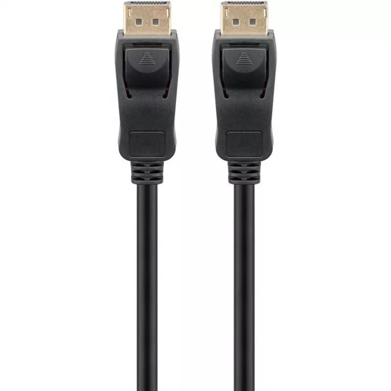 Cabo Essential DisplayPort Macho > DisplayPort Macho, 8K / 120Hz (Preto, 1 metro, 40 Gbit/s, DisplayPort 2.0 / 2.1)